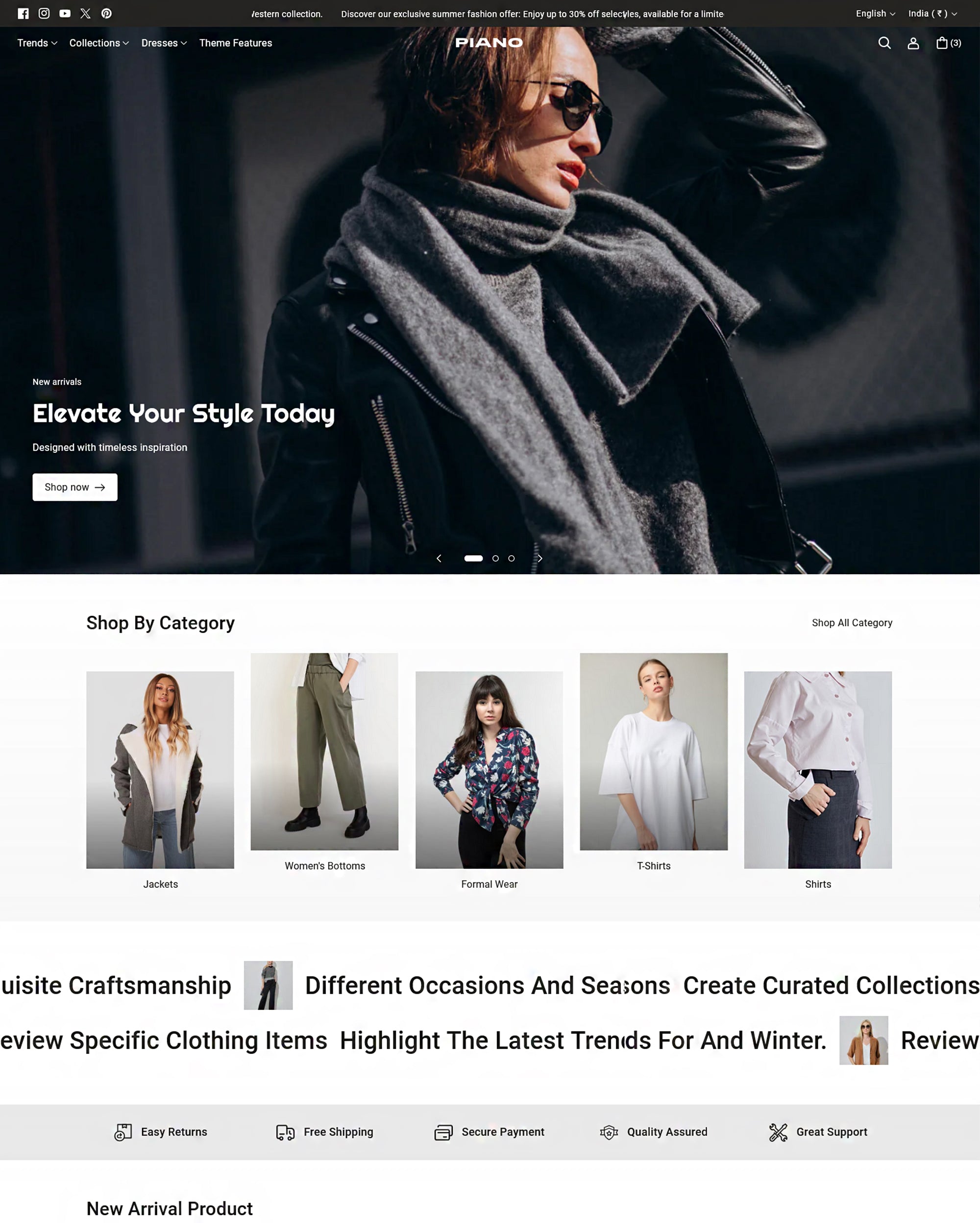 Premium fashion e-commerce store redesign